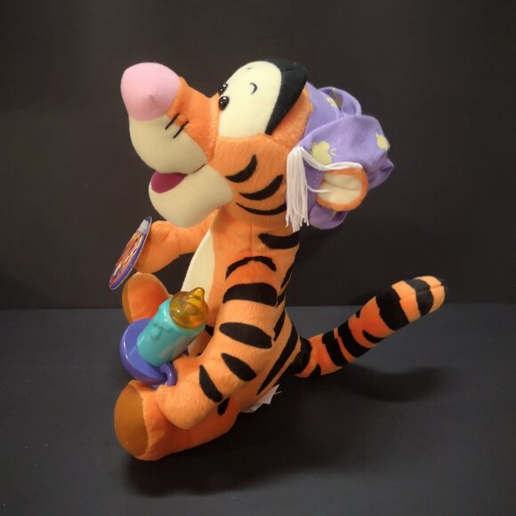 Vintage Mattel Bed Time Tigger Plush with Light Up Candlestick 10" Tall - Picture 4 of 9